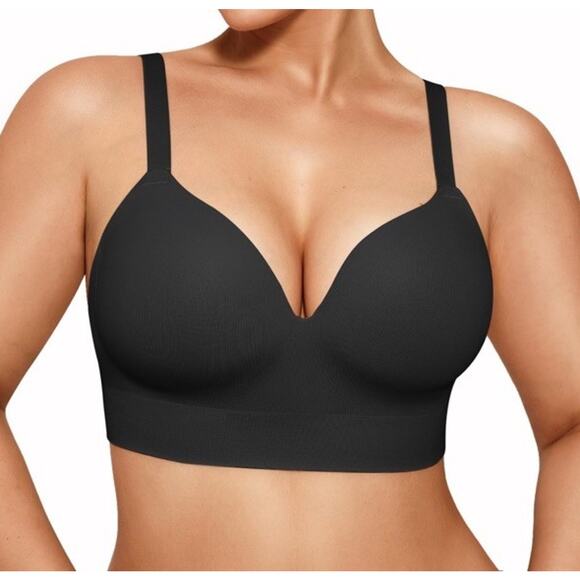 Popilush Black Wireless Comfort Everyday Lounge Bra New with Tags. 3XL - Picture 5 of 12